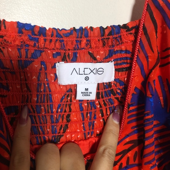 Alexis x Target Orange floral asymmetrical dress size M - Picture 3 of 11